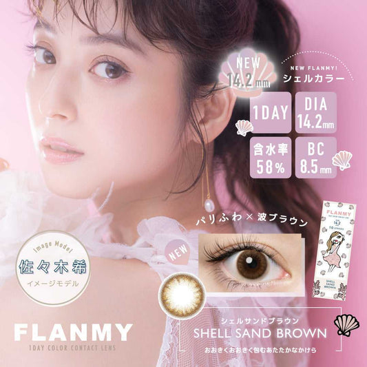 [日拋] Flanmy Shell Sand Brown 1 Day｜30片裝