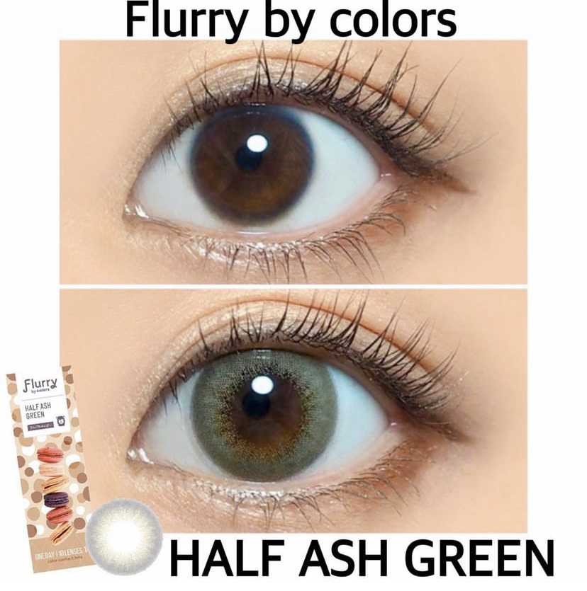 [日拋] Flurry by colors Half Ash Green 1 Day | 10片裝